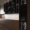 Buy cheap Contemporary Wood Grain Kitchen Set Furniture Cabinet And Stainless Steel Countertop For Apartment from wholesalers