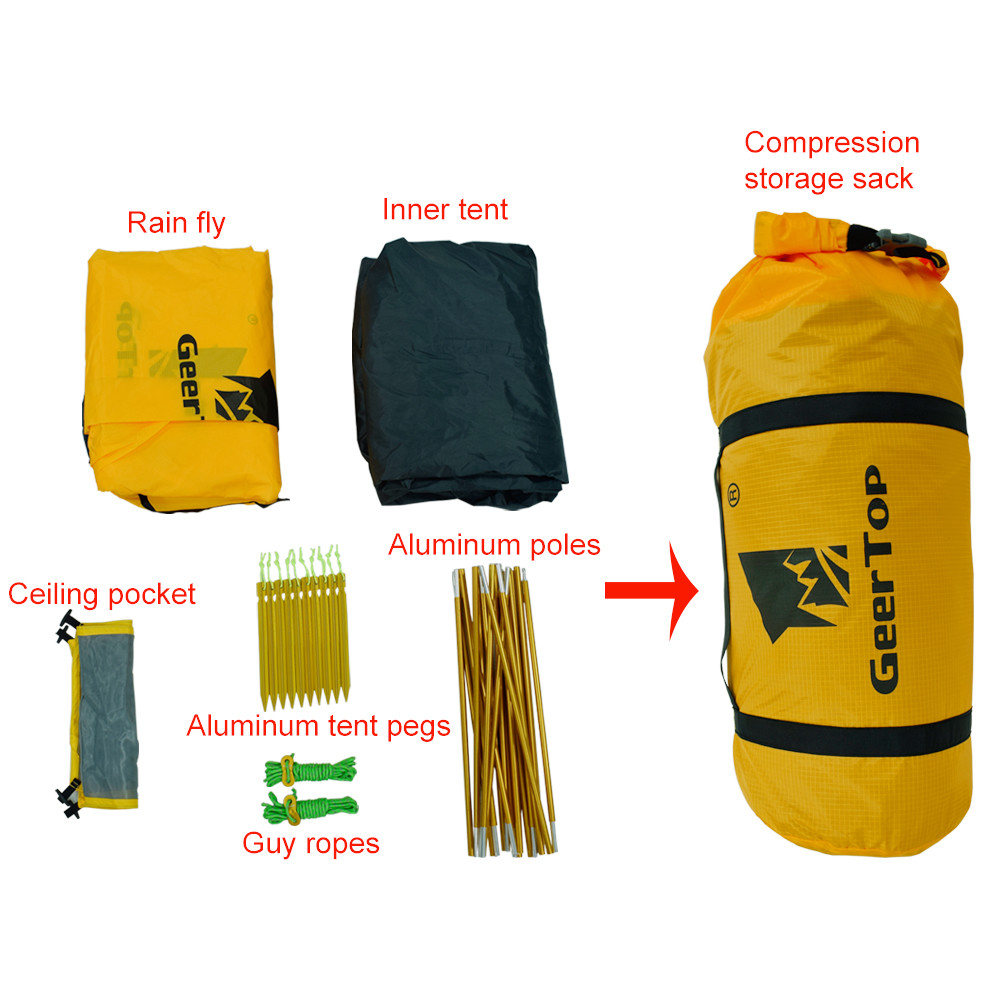 2.59kg Breathable 210T Polyester Outdoor Camping Tent
