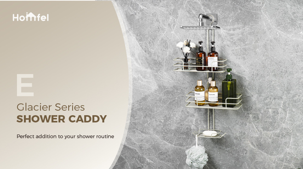 Showerhead Rack Shower Caddy Hanging Bathroom Organizer Shower Shelf for Inside Shower No Drilling Racks Over