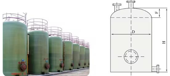 Buy cheap Industrial Chemical FRP GRP Glass Vertical Storage Tank Professional Liquid Tank from wholesalers