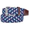 Buy cheap Fabric Women Woven Elastic Stretch Belts Braided 3.4cm OEM Logo from wholesalers