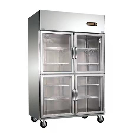 Professional Cold storage four door upright stainless steel commercial