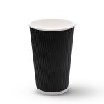 Corrugated Paper Take Away Hot Drink Cup Disposable For Coffee Tea Beverage
