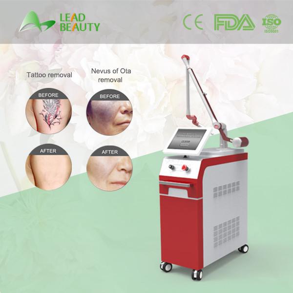Verticle 1064 nm 532nm nd yag laser machine for tattoo removal and skin