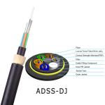 Non-Metal 12 Cores ADSS Fiber Optic Cable Aerial Self Supporting for Power