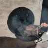 Buy cheap Rustic 80cm Wood Burning Fire Pits Wall Mounted Barbecue Grill Corten Steel Wall Hanging Grill from wholesalers