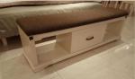 Melamine Upholstered Storage Bench / Bedroom Bench Seat With Drawers