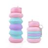 Buy cheap Doughnut Collapsible Water Bottle For Kids 19oz BPA Free Leakproof Silicone Rainbow Water Bottles For School Students from wholesalers