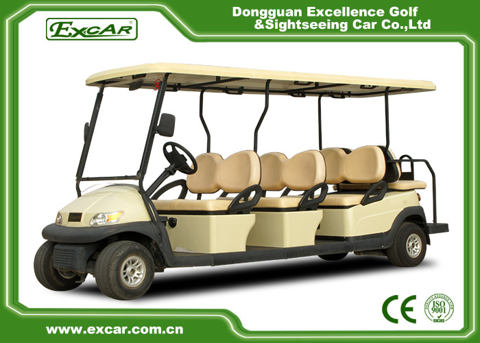 Club Course 8 Passenger Used Electric Golf Buggy With Headlight Trojan Battery