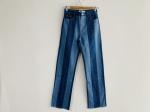 Contrast Color Ladies Denim Jeans / Light Wash Mid Rise Push Up Jeans TM7064