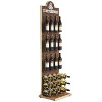 Buy cheap Customized Free Standing Wine Display Stand Wine Rack Wood Storage Wooden product
