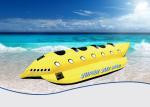 Sport Yellow PVC Super Sub 3 Person Towable Tubes For Boating Inflatable Outdoor