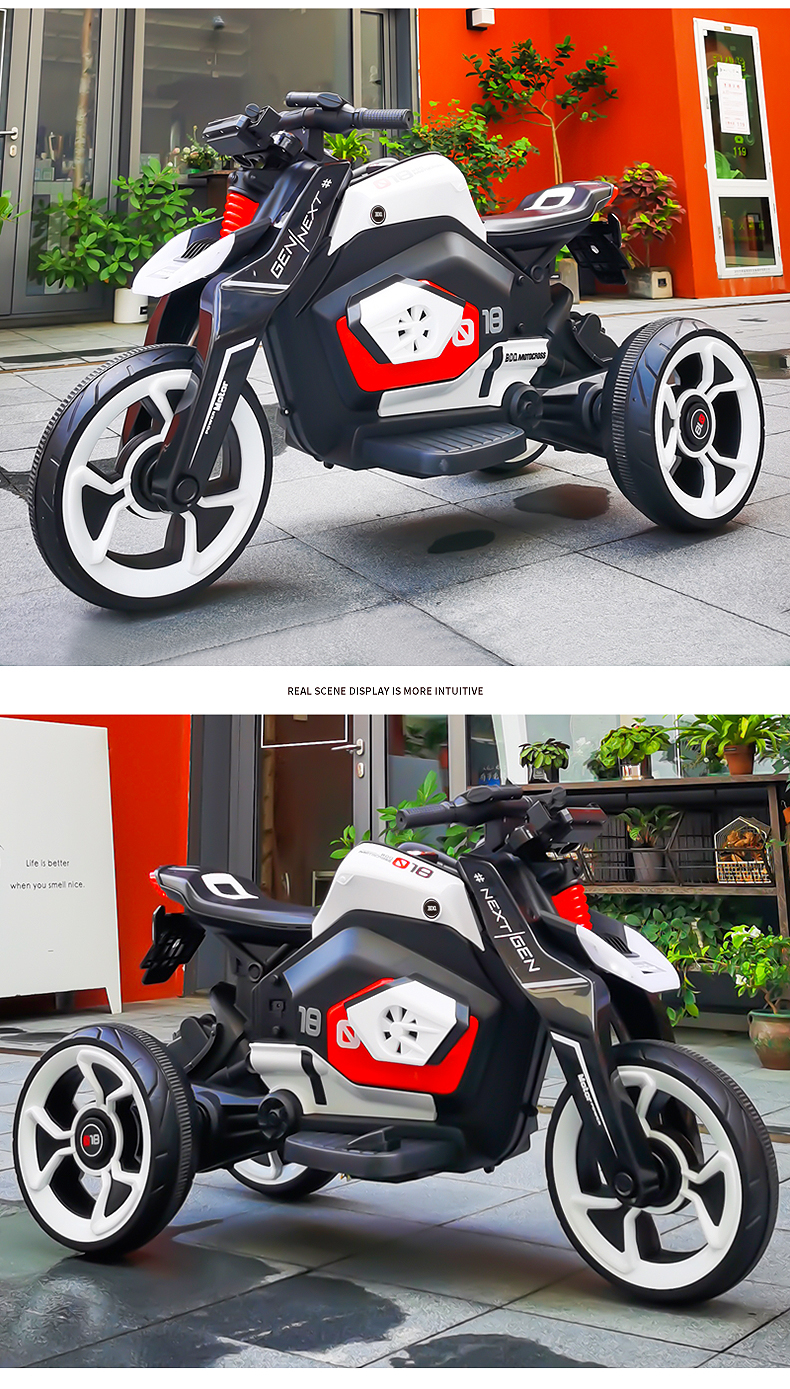G.W. N.W 14.8/12.5kg 12V Battery Children Three Wheel Electric Motorcycle Car for Kids