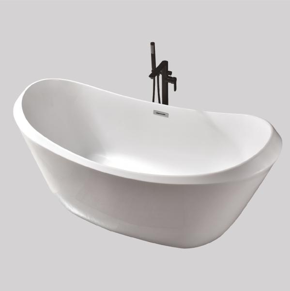 Buy cheap Custom Size Adult Soaking Acrylic Slipper Bathtub Freestanding For Small Bathrooms from wholesalers