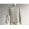 Buy cheap Light Grey Mens PU Jacket / Pleather Biker Jacket With Nylon Zip Through TW67655 from wholesalers