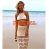 Buy cheap Women Knit Crochet Skirts Hollow Out Double Layer Long Skirt Women Midi Skirts Boho Beachw from wholesalers