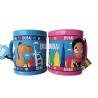 Buy cheap Promotional Emoji Soft Touch PVC Logo Wrapped On Plastic ABS Mug For Children's Pencil Vase from wholesalers