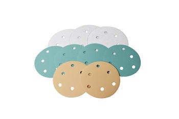 Buy cheap White Green Velcro Sanding Discs 150mm 80 Grit Velcro Abrasive Discs from wholesalers