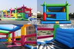 Outdoor Adults Inflatable 5K Obstacle Course With Shooting Balls For Sports