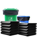 Industrial Heavy Duty Black Garbage Bags for Outdoor Trash Can Liners Household