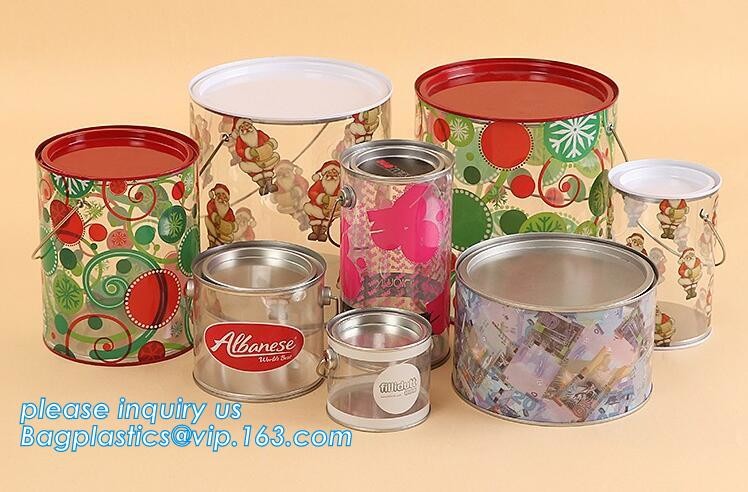 aluminum tin aluminum container jar with clear window top aluminum cans with screw lid for cosmetic/food bagplastics pac