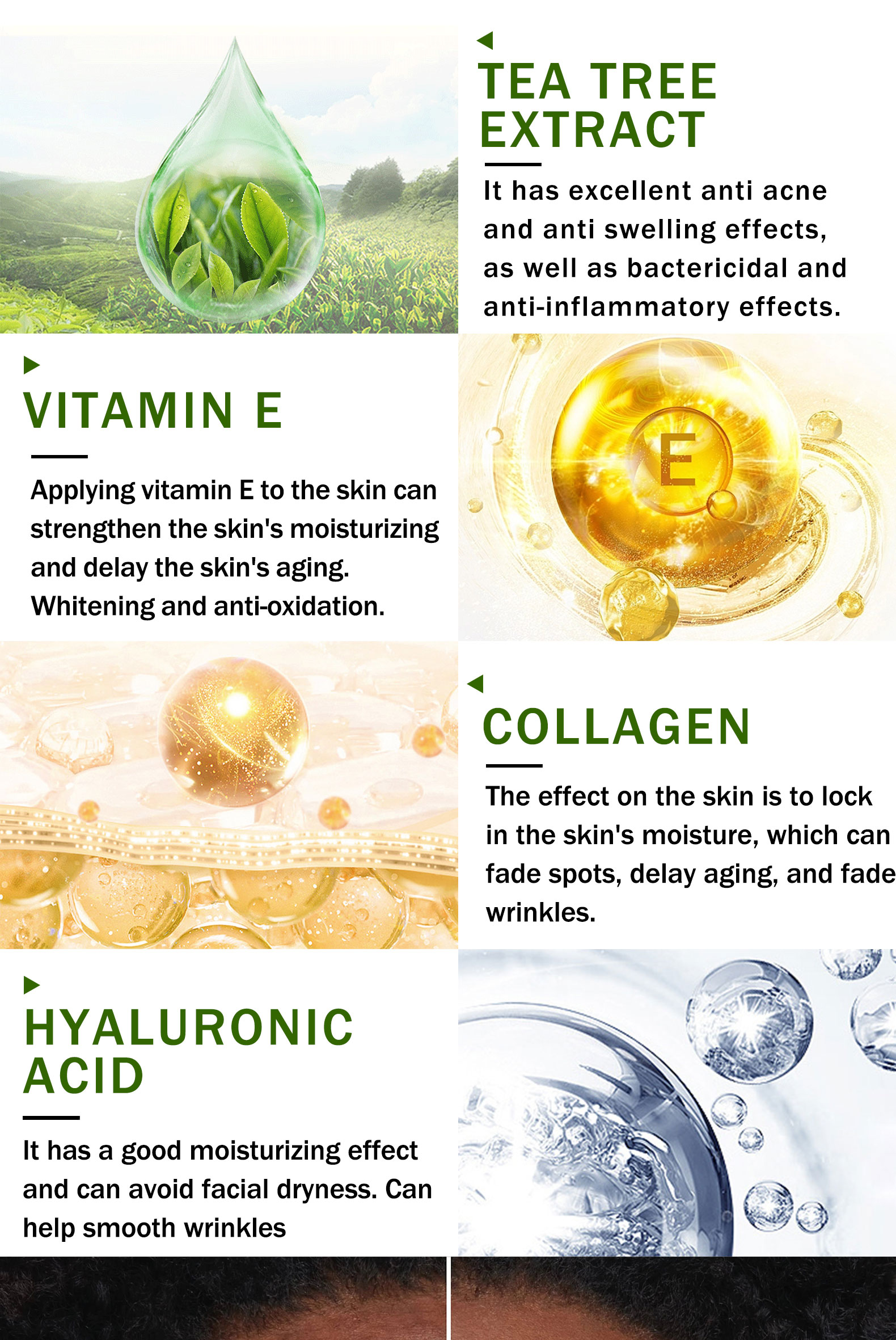 OEM Private Label Oil Free Facial Cleanser Anti Acne Organic Amino Acid Face Wash for All Skin