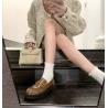 Buy cheap Fashion Black Flat Loafer Shoes With Heels Height 4CM from wholesalers