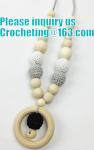 Teething necklace Baby Shower Girl, Baby Flower Bracelet, Mommy Charm Bracelet,