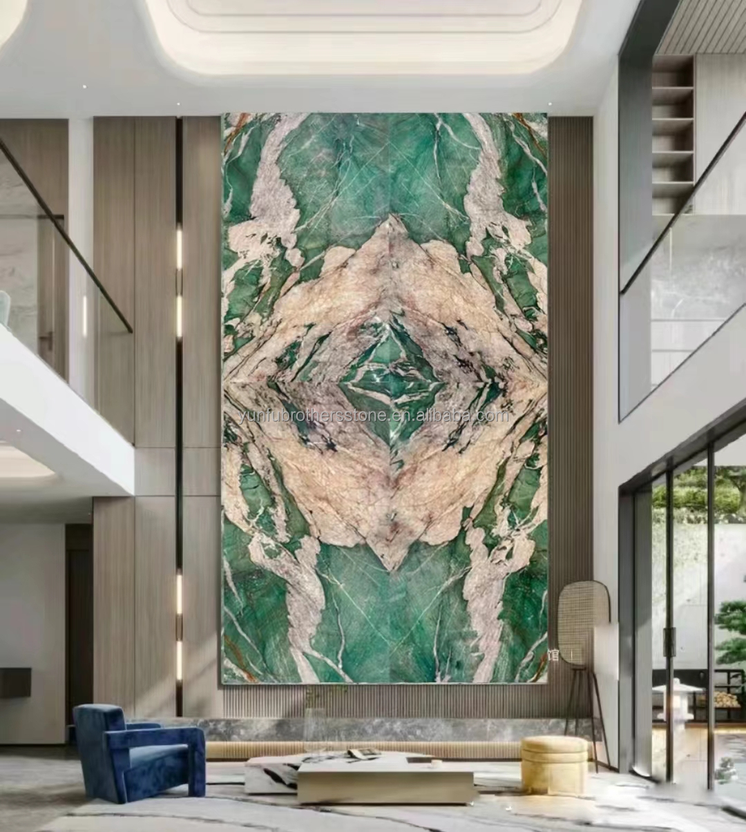Natural Stone Brazil Marble Backlit Sodalite Green Quartzite for Bedroom Design Ideas