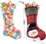 Christmas Stockings, 4 Pack 19'' Xmas Stockings with Penguin Santa Snowman