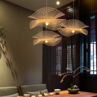Buy cheap Modern Black Wood E27 Bulb Bamboo Pendant Light Norbic Home Deco Bamboo Weaving product