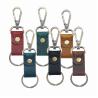 Buy cheap Men Engraved Leather Keychain With Rings Iron Pu Leather Keyring from wholesalers