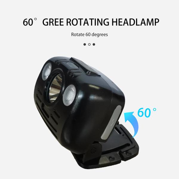 Buy cheap 2.2ah 3.7 Volt Li Ion Battery Rechargeable Head Torch Colorful Display from wholesalers