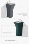 Bathroom Pedestal Sanitary Ware Basin 12L Free Standing Wash Basin