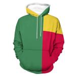 Men's Fleece Hoodie Unisex Flag Print Hooded Pullover Kangaroo Pocket Sweatshirt