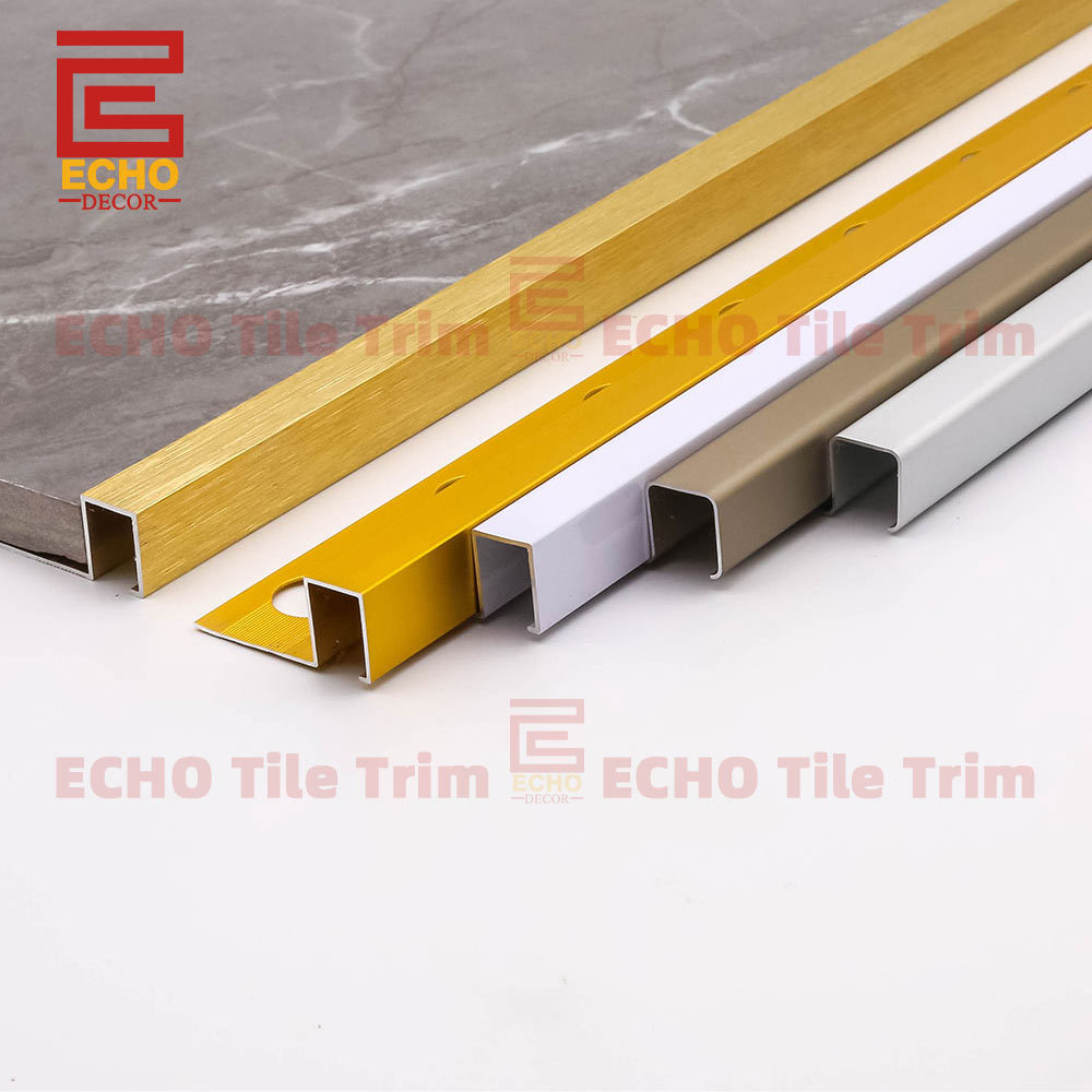 Square Edge Aluminum Tile Trim 