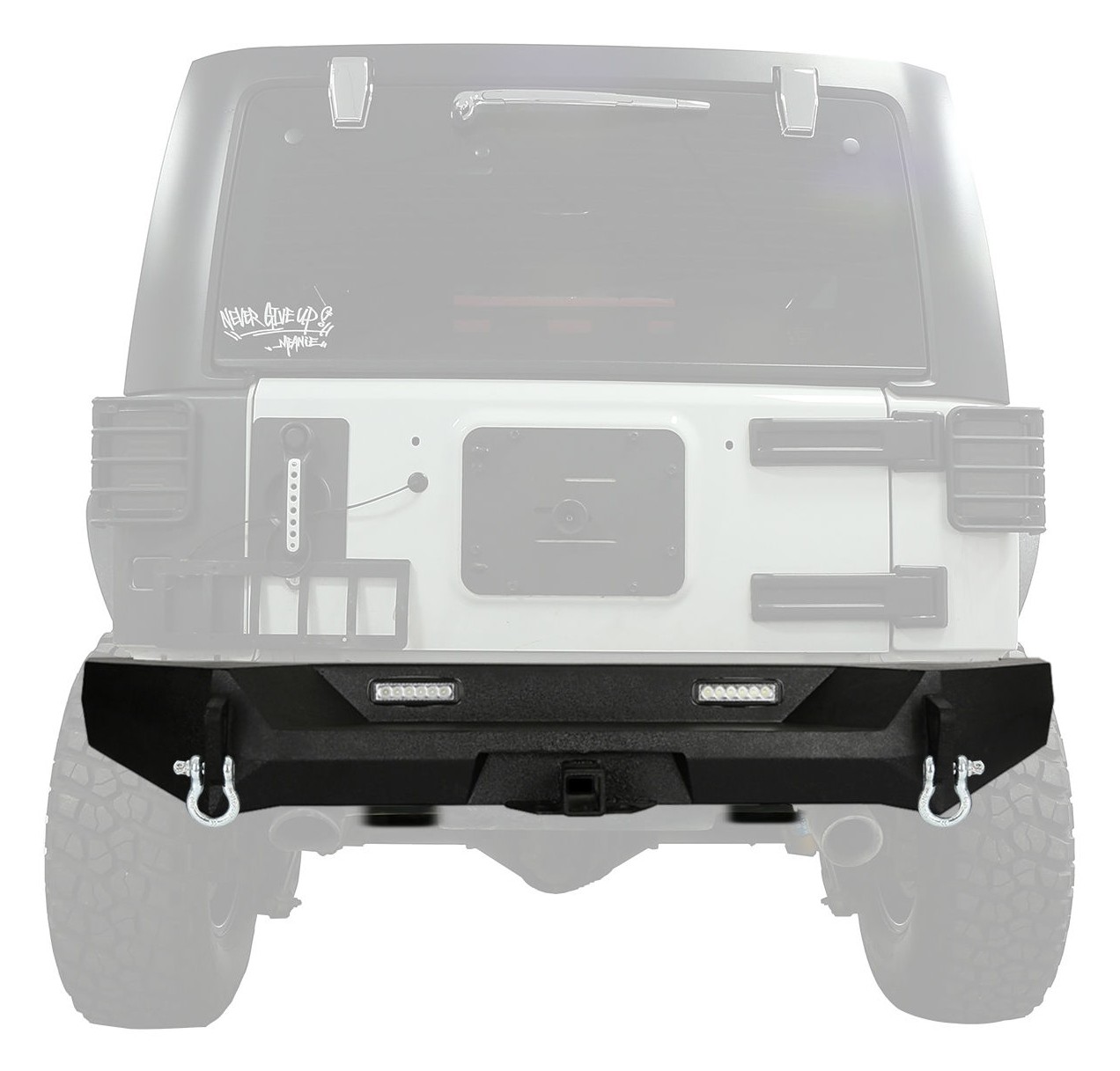 Wrangler climber Rear bumper steel black rear bumper for Jeep wrangler JK