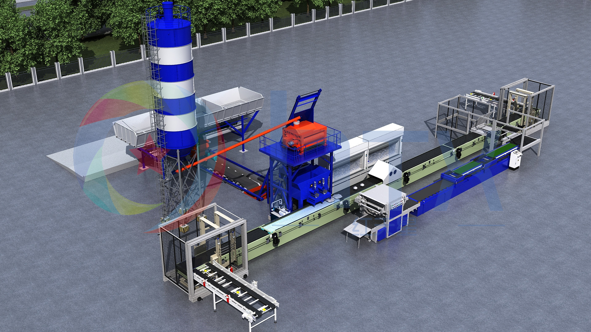 Outdoor Automatic Cultured Stone Production Line Wet Casting Doser Machine