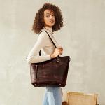 S-Zone PU Vintage Leather Shoulder Purse Bag Includes Drawstring