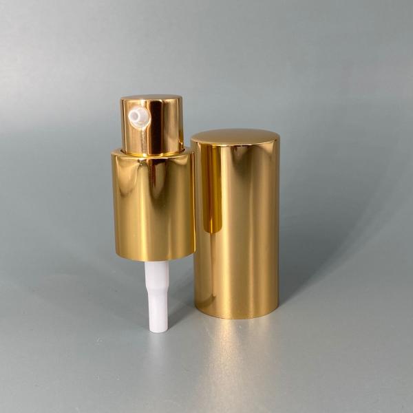Buy cheap Bright Gold Essential Oil Cosmetic Pump Bottle Anodized Three Piece Set from wholesalers