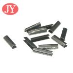 jiayang fashion customized logo U shape copper metal tips metal aglet draw cord