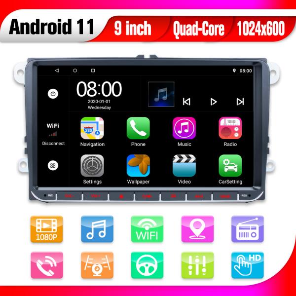 Buy cheap Android 11 VW Android Car Stereo Car Radio Player GPS USB No DVD 2 Din 9 Inch IPS from wholesalers