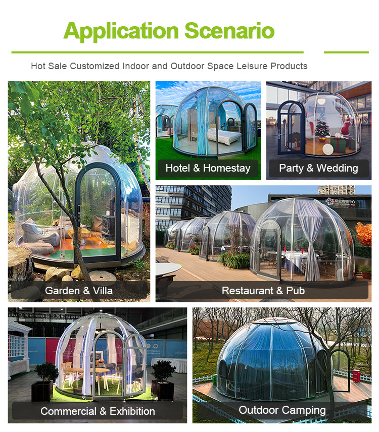 Diameter 5.5m Small Bubble Tent PC Polycarbonate Garden Dome Bubble Tent