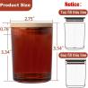 Buy cheap 6oz Amber Candle Jars With Bamboo Wooden Lids And Sticky Labels Empty Glass For Making Candles from wholesalers