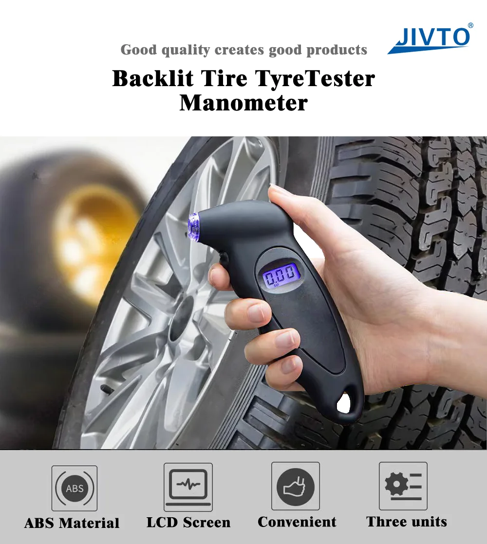 New Digital Tire Pressure Gauge Backlight LCD Tyre Air Monitoring Meter 150PSI High Precision Handheld Tester Tool