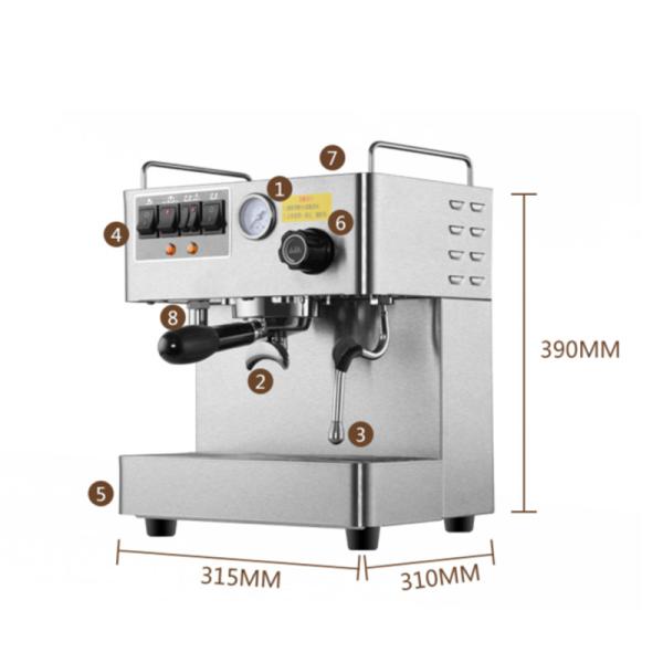Buy cheap 3000W Espresso Coffee Machines 1.7L Watertank Multi Boiler Espresso Machine from wholesalers