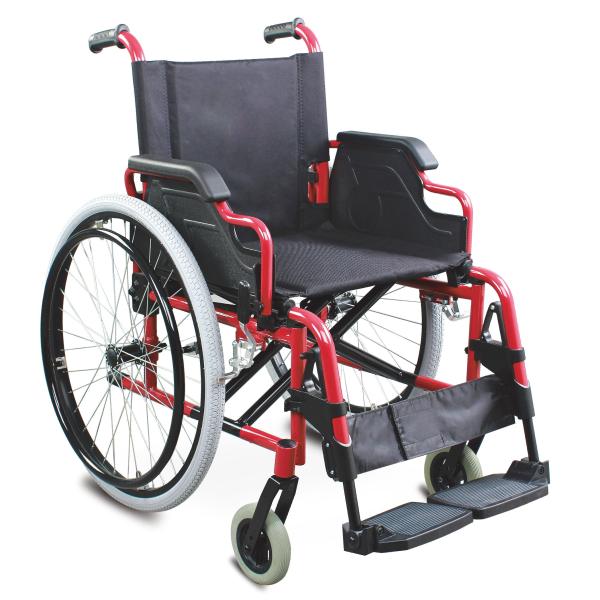 Buy cheap Affordable Foldable Aluminum Manual Wheelchair With Flip-Up Desk Armrest Detachable Footrest from wholesalers