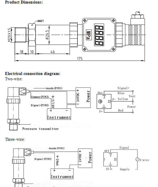 The Best Price 4-20mA High Temperature Digital Pressure Sensors