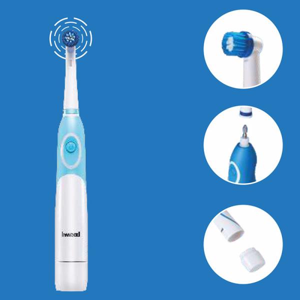 Buy cheap Dry battery rotary electric toothbrush 45 ° rotary cleaning portable oral cleaning from wholesalers
