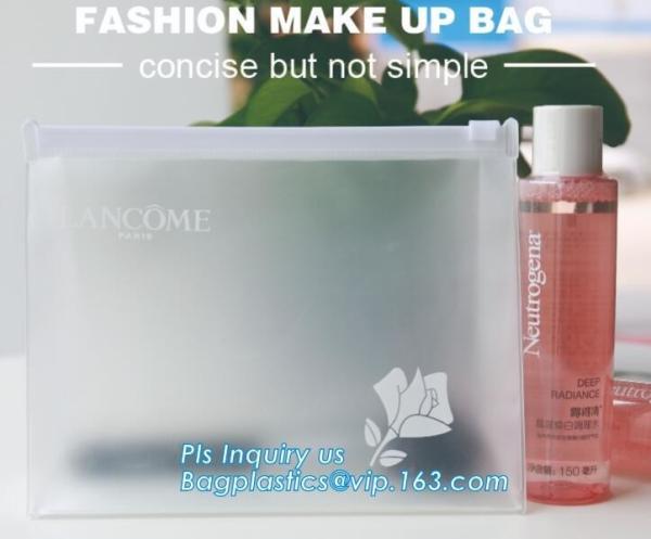 Buy cheap Plastic Makeup Brushes Bag For Women Zipper EVA Slider Gusset Cosmetic Bag, slider zipper bag/ cosmetic packaging, zip from wholesalers